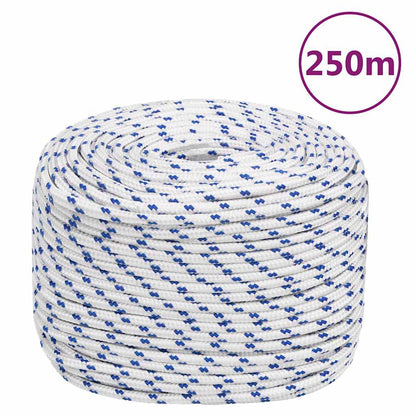 vidaXL Boat Rope White 8 mm 250 m Polypropylene 1