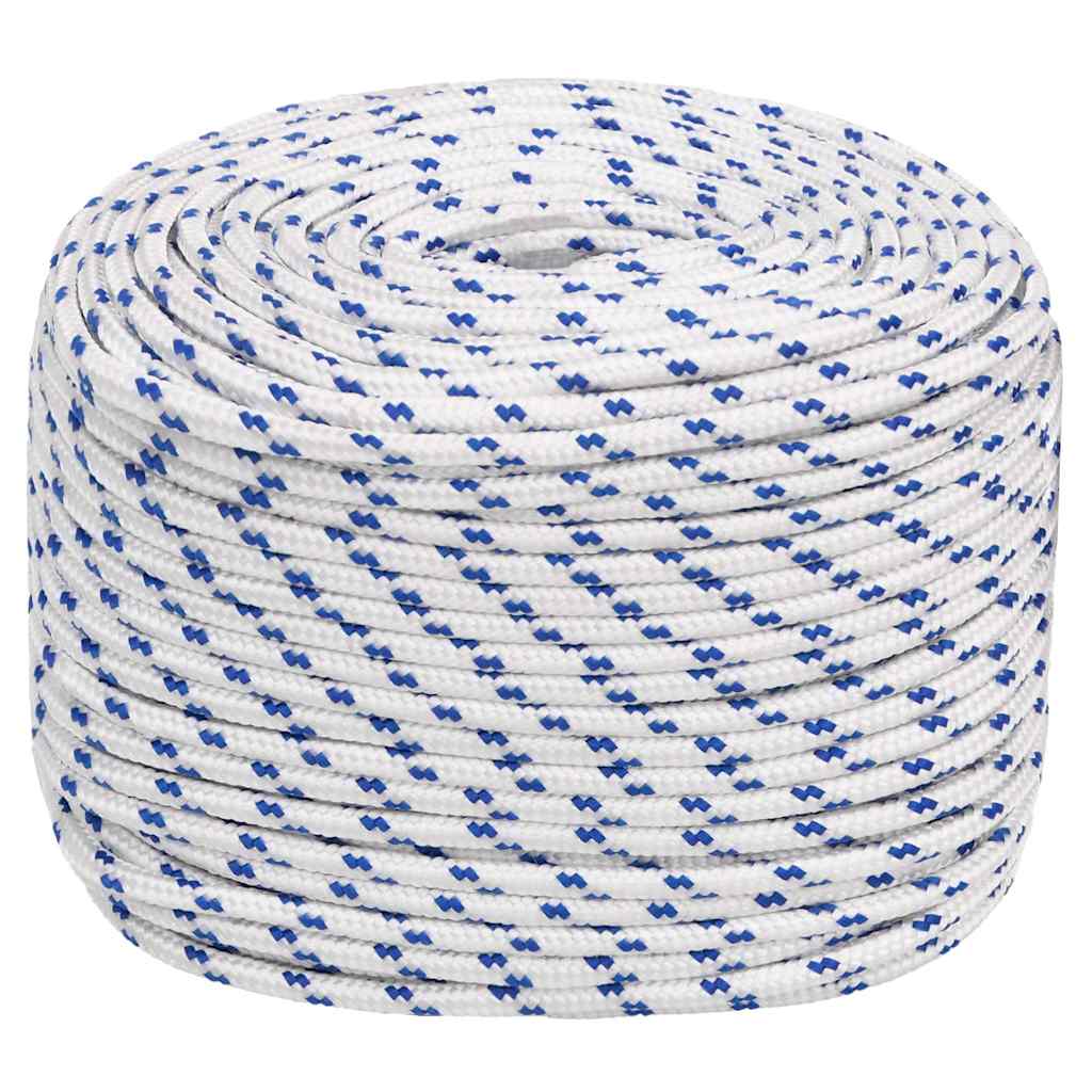vidaXL Boat Rope White 8 mm 250 m Polypropylene 2