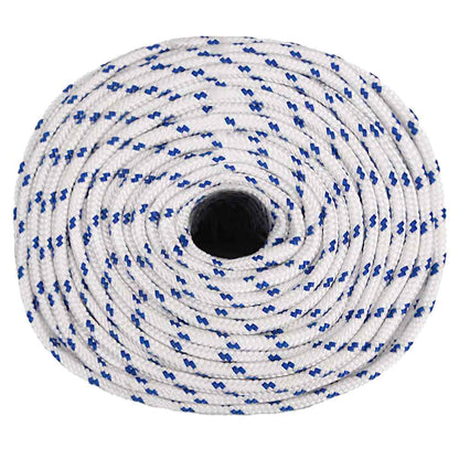 vidaXL Boat Rope White 8 mm 250 m Polypropylene 3