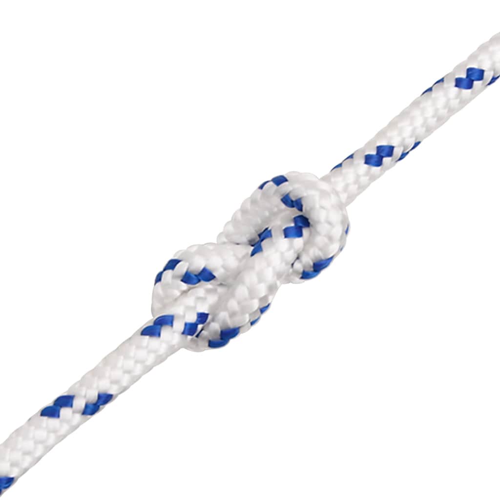 vidaXL Boat Rope White 8 mm 250 m Polypropylene 5
