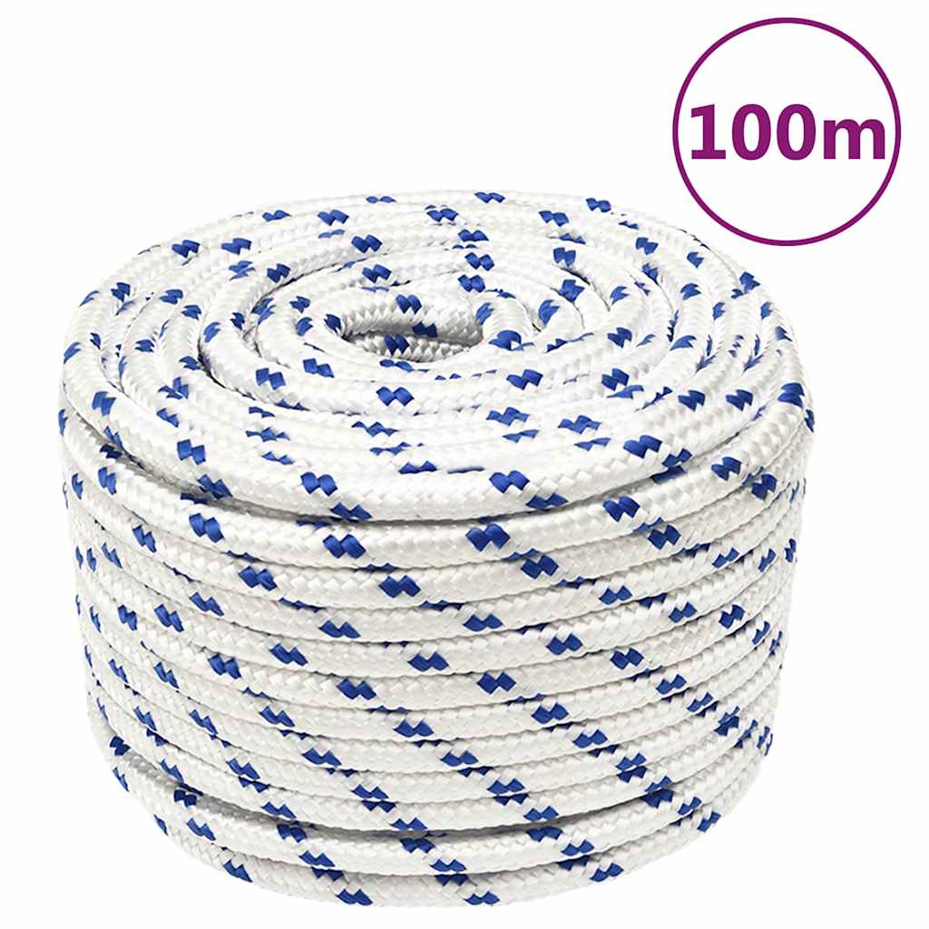 vidaXL Boat Rope White 14 mm 100 m Polypropylene 1