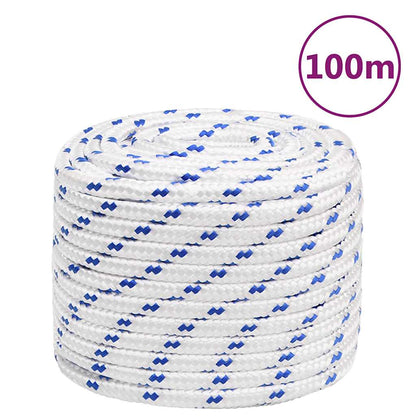 vidaXL Boat Rope White 16 mm 100 m Polypropylene 1