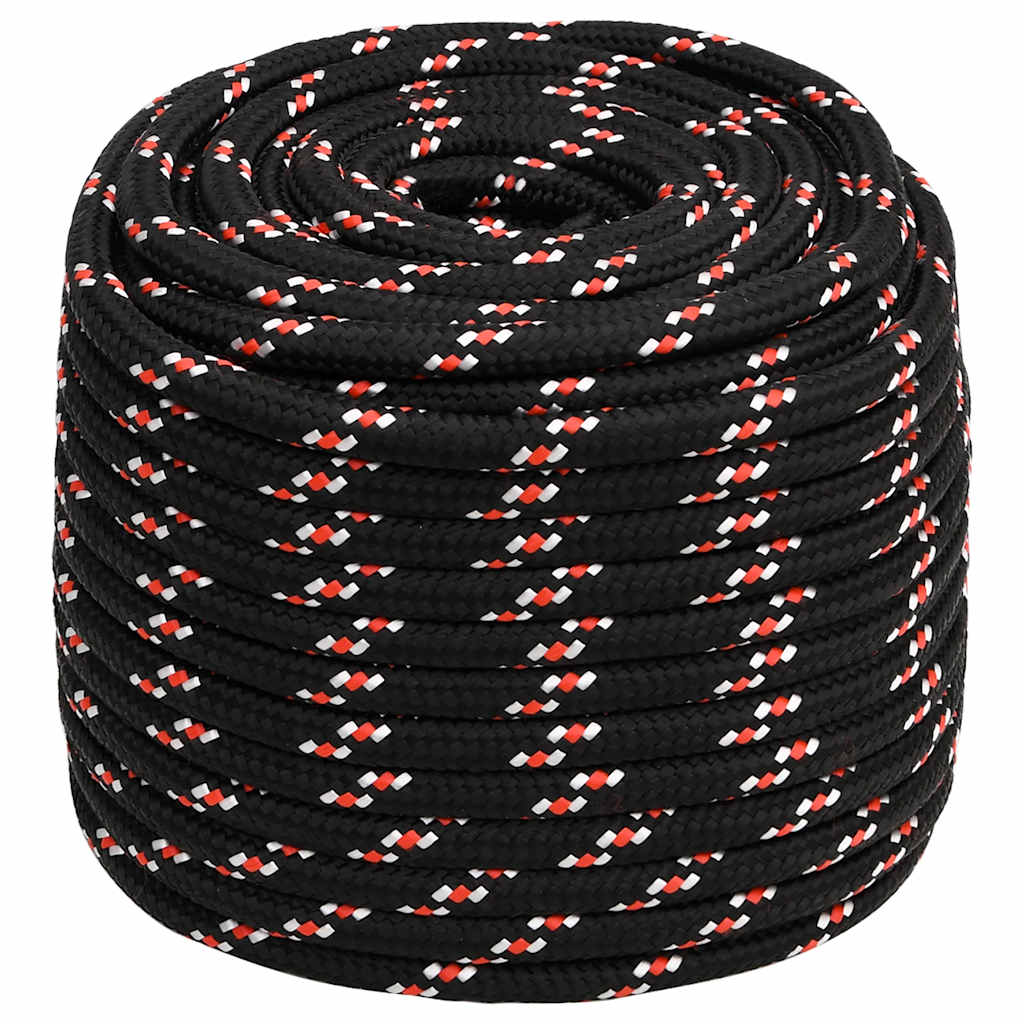 vidaXL Boat Rope Black 16 mm 100 m Polypropylene 2