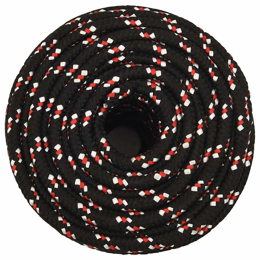 vidaXL Boat Rope Black 16 mm 100 m Polypropylene 3