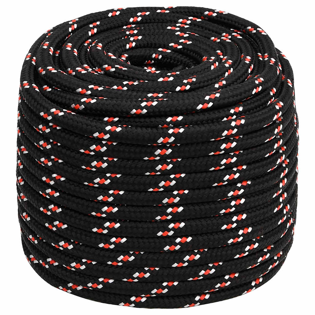 vidaXL Boat Rope Black 18 mm 100 m Polypropylene 2