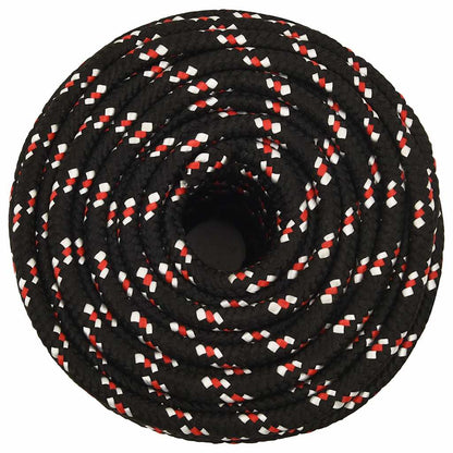 vidaXL Boat Rope Black 18 mm 100 m Polypropylene 3