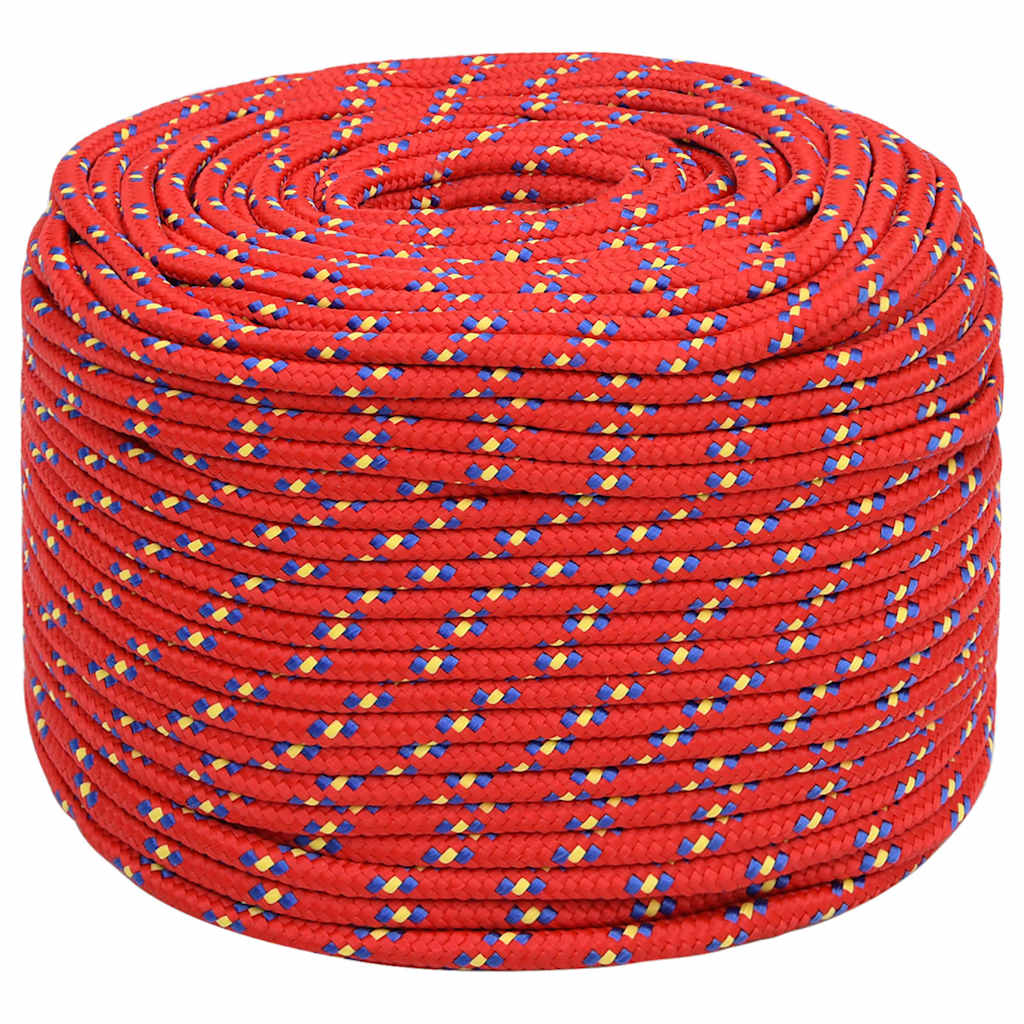 Boat Rope Polypropylene Length 250 m Red 8 mm