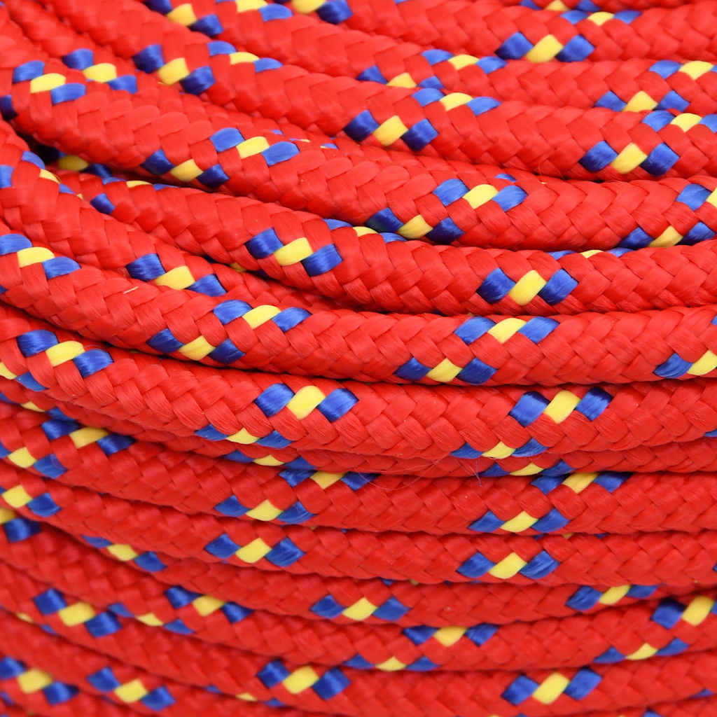 vidaXL Boat Rope Red 8 mm 250 m Polypropylene 4