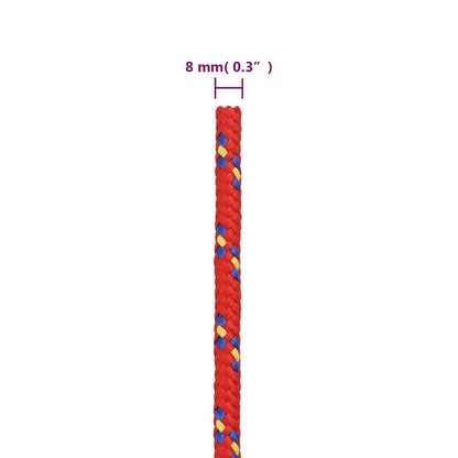 vidaXL Boat Rope Red 8 mm 250 m Polypropylene 6