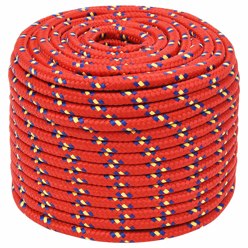 vidaXL Boat Rope Red 14 mm 100 m Polypropylene 2