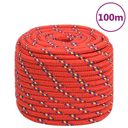vidaXL Boat Rope Red 16 mm 100 m Polypropylene 1