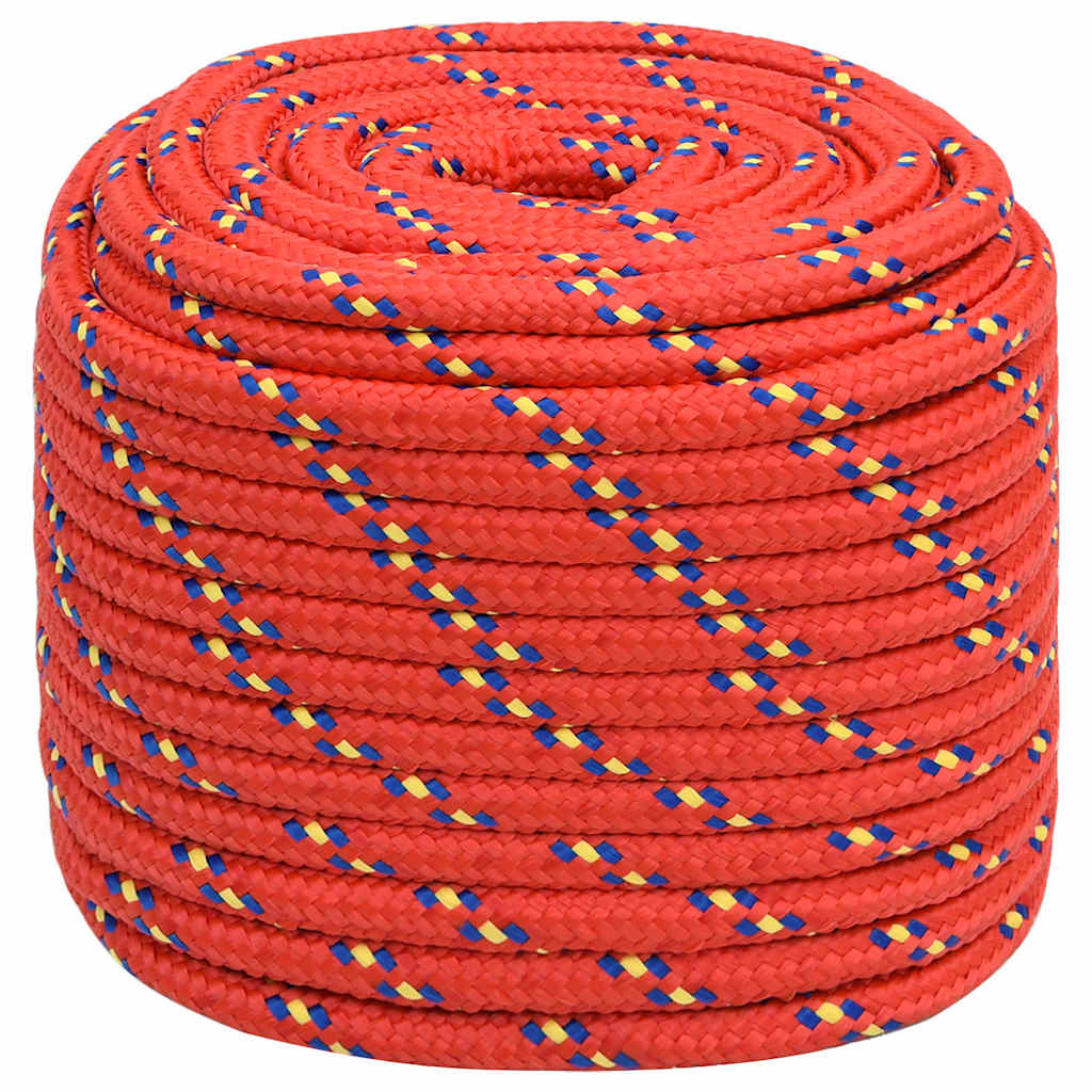 vidaXL Boat Rope Red 16 mm 100 m Polypropylene 2