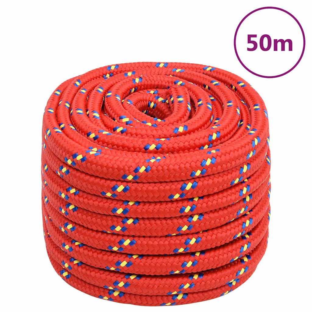 vidaXL Boat Rope Red 20 mm 50 m Polypropylene 1