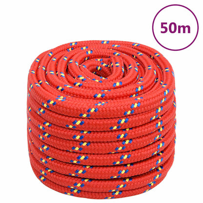 vidaXL Boat Rope Red 20 mm 50 m Polypropylene 1