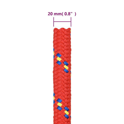 vidaXL Boat Rope Red 20 mm 50 m Polypropylene 6