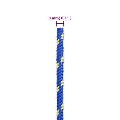 vidaXL Boat Rope Blue 8 mm 250 m Polypropylene 6