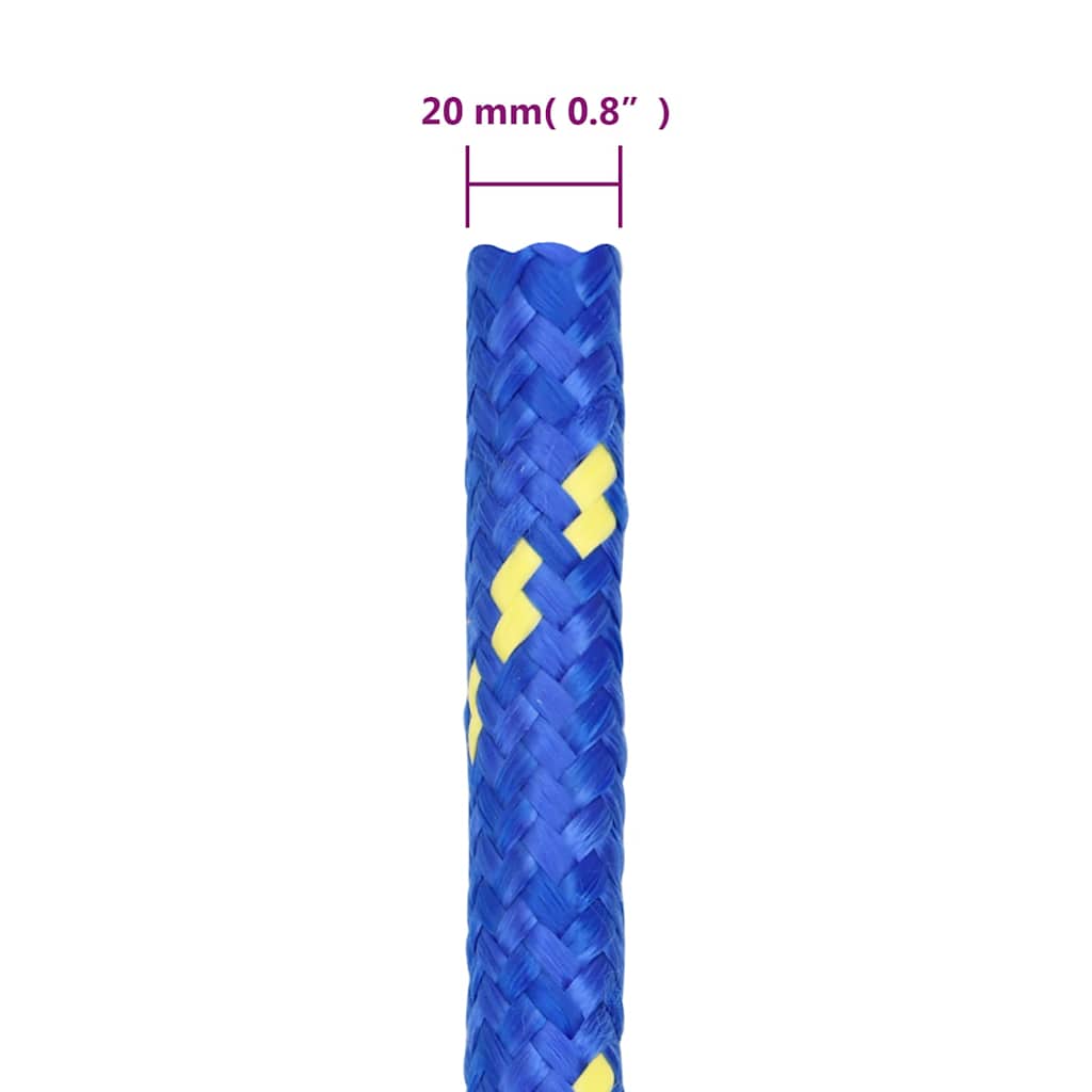 Boat Rope Polypropylene Length 50 m Blue 20 mm