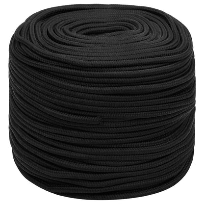 vidaXL Boat Rope Full Black 10 mm 100 m Polypropylene 2