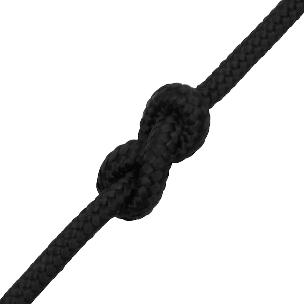 vidaXL Boat Rope Full Black 10 mm 100 m Polypropylene 5