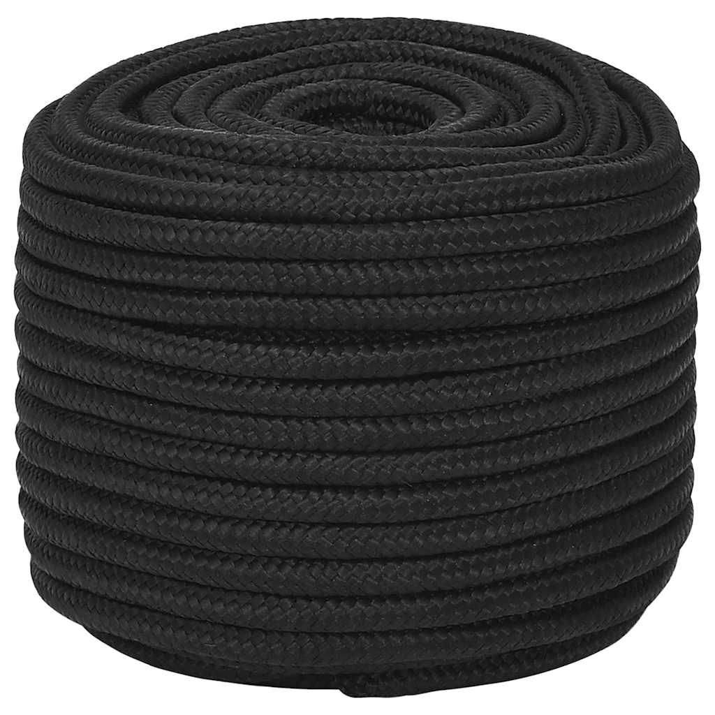 vidaXL Boat Rope Full Black 12 mm 100 m Polypropylene 2