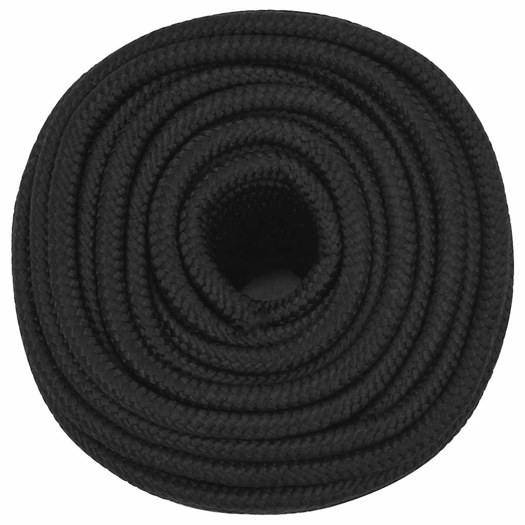 vidaXL Boat Rope Full Black 12 mm 100 m Polypropylene 3