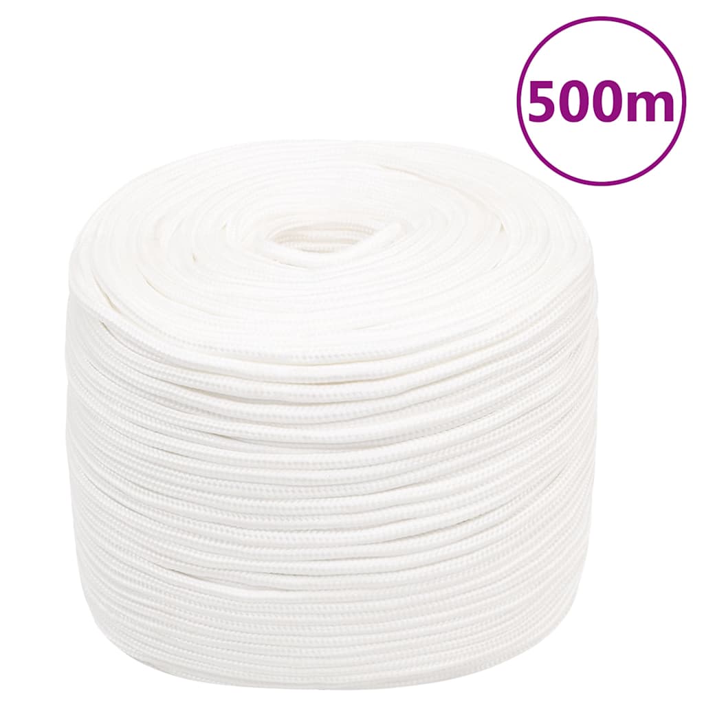 vidaXL Boat Rope Full White 6 mm 500 m Polypropylene 1