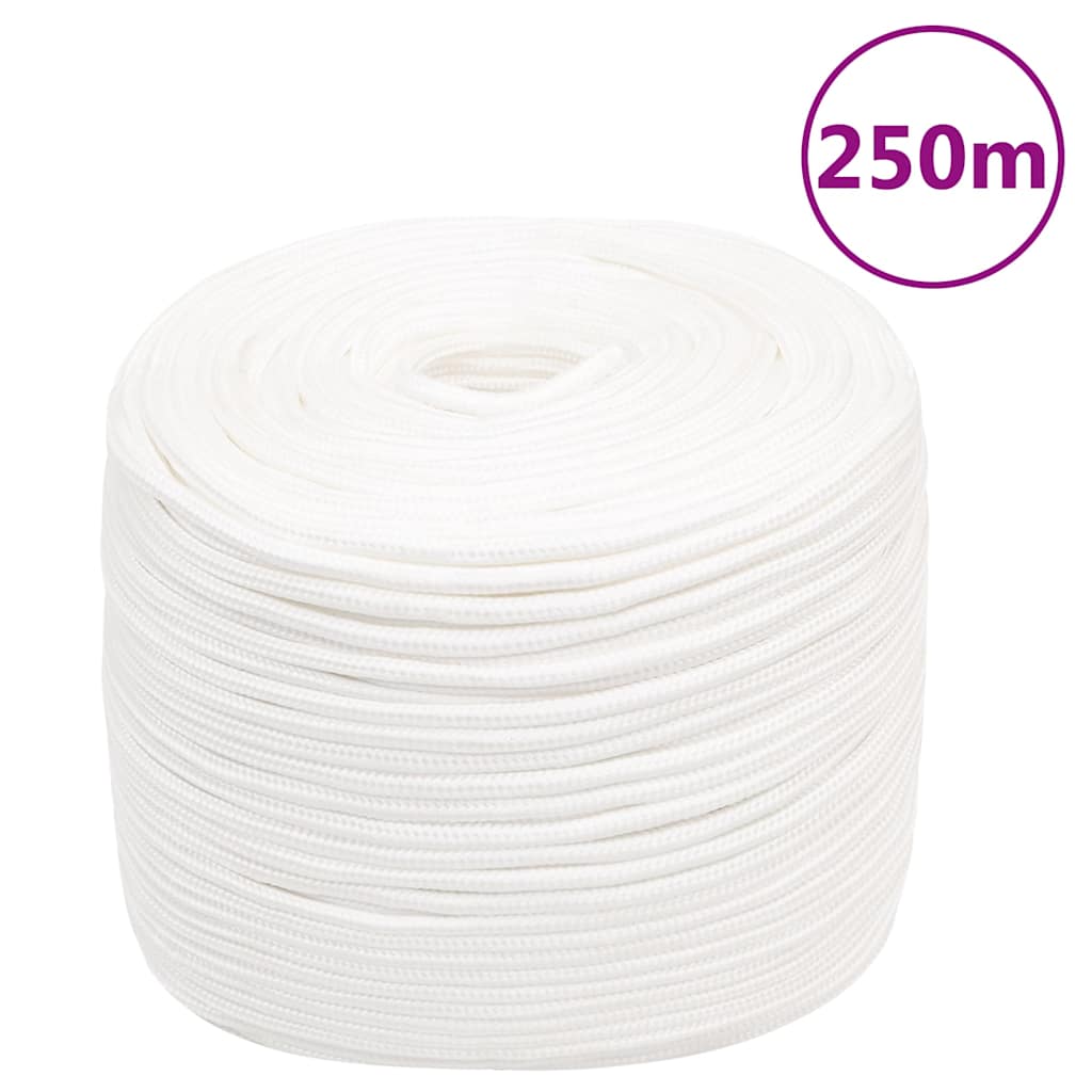 vidaXL Boat Rope Full White 8 mm 250 m Polypropylene 1