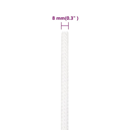 vidaXL Boat Rope Full White 8 mm 250 m Polypropylene 6