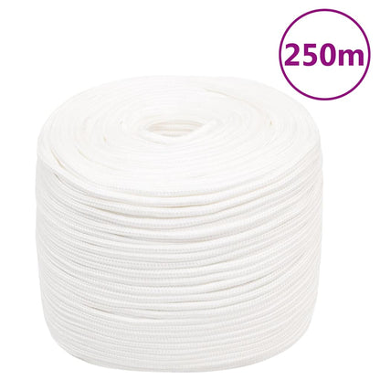 vidaXL Boat Rope Full White 10 mm 250 m Polypropylene 1