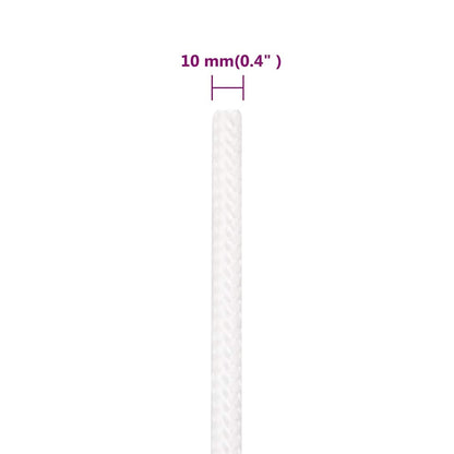 vidaXL Boat Rope Full White 10 mm 250 m Polypropylene 6