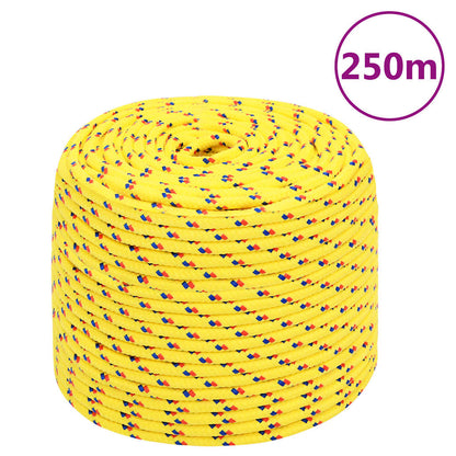 vidaXL Boat Rope Yellow 8 mm 250 m Polypropylene 1