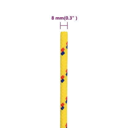 vidaXL Boat Rope Yellow 8 mm 250 m Polypropylene 6