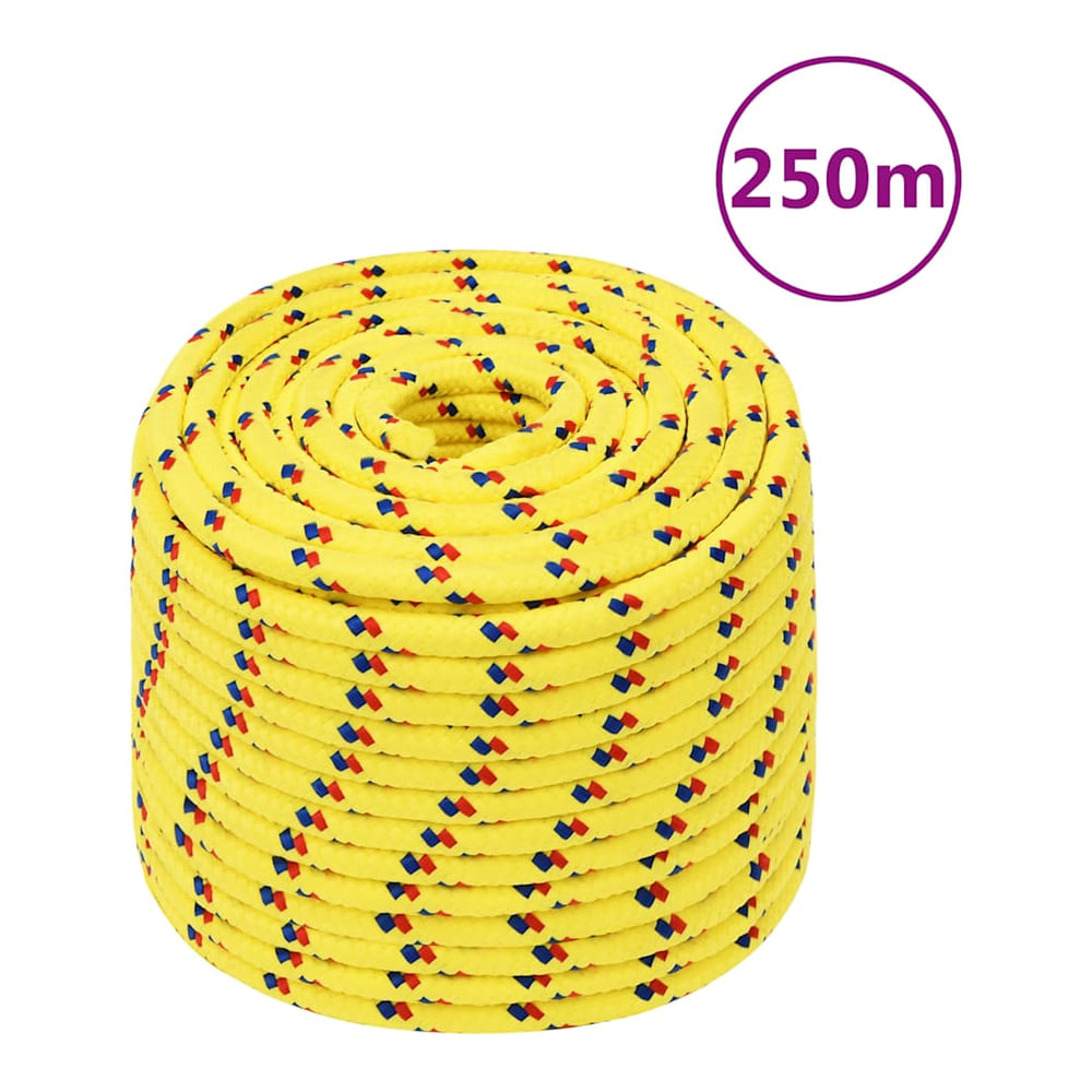 Boat Rope Polypropylene Length 250 m Yellow 12 mm