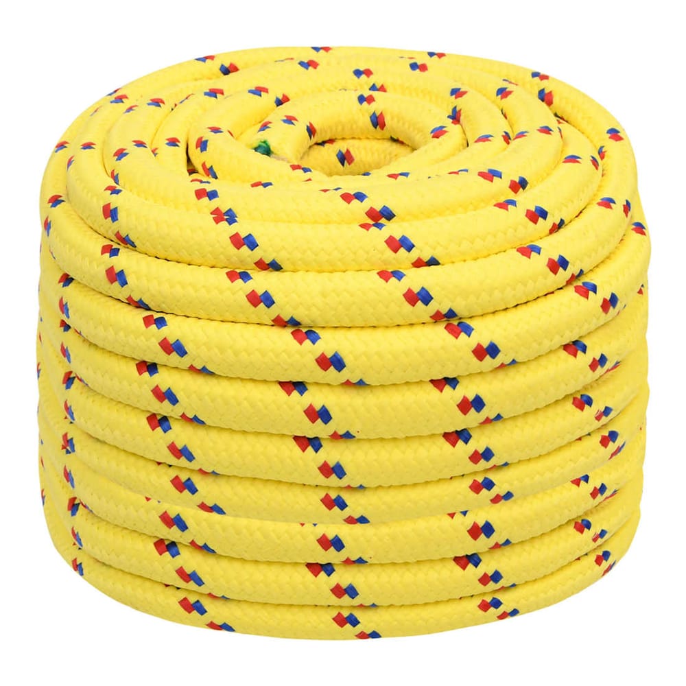 Boat Rope Polypropylene Length 50 m Yellow 20 mm