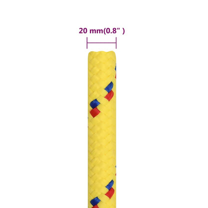 Boat Rope Polypropylene Length 50 m Yellow 20 mm