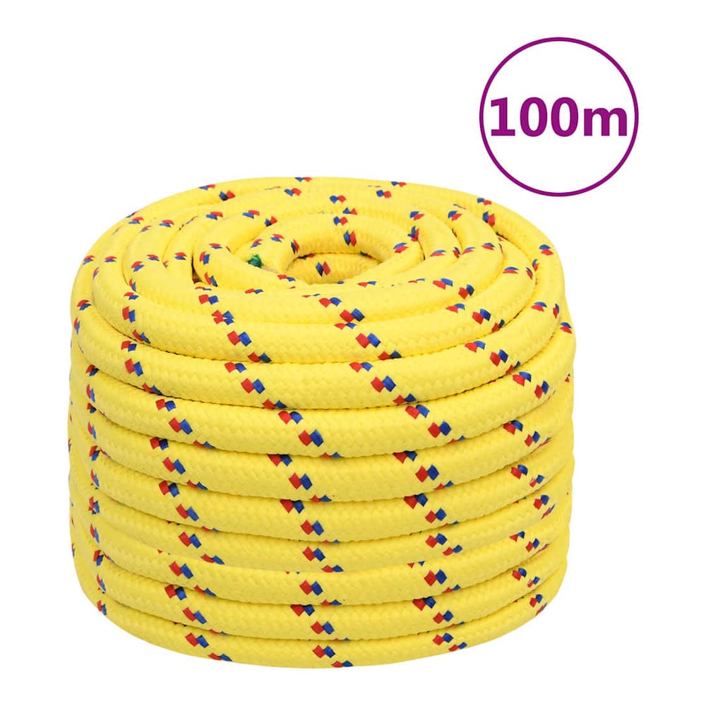 Boat Rope Polypropylene Length 100 m Yellow 20 mm