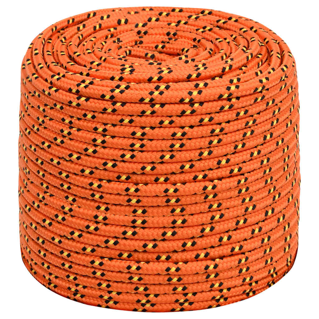 vidaXL Boat Rope Orange 10 mm 250 m Polypropylene 2