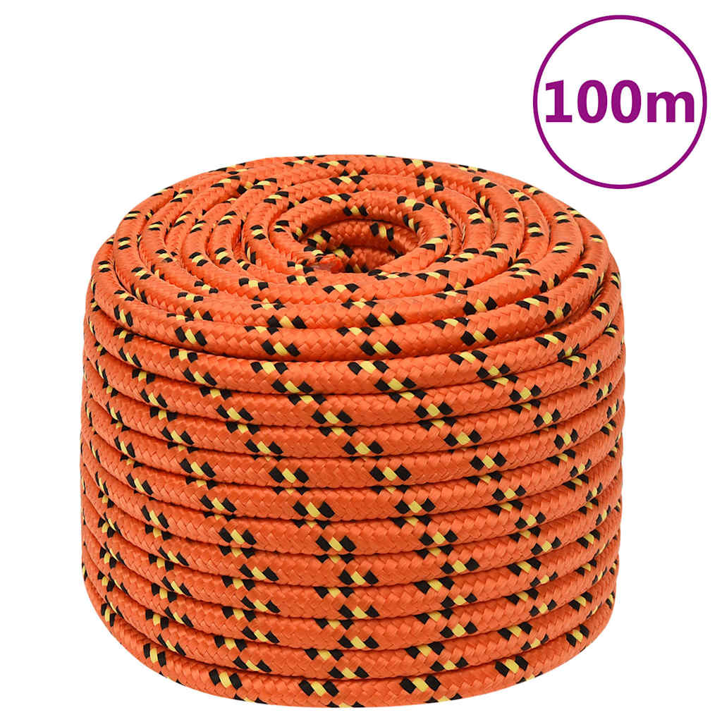 vidaXL Boat Rope Orange 12 mm 100 m Polypropylene 1