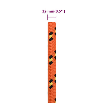 vidaXL Boat Rope Orange 12 mm 100 m Polypropylene 6