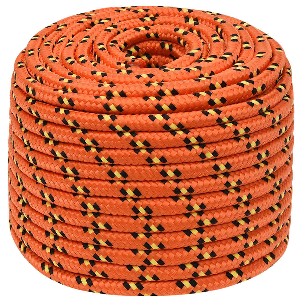 vidaXL Boat Rope Orange 14 mm 100 m Polypropylene 2