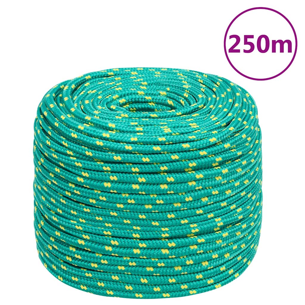 vidaXL Boat Rope Green 8 mm 250 m Polypropylene 1