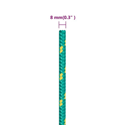 vidaXL Boat Rope Green 8 mm 250 m Polypropylene 6