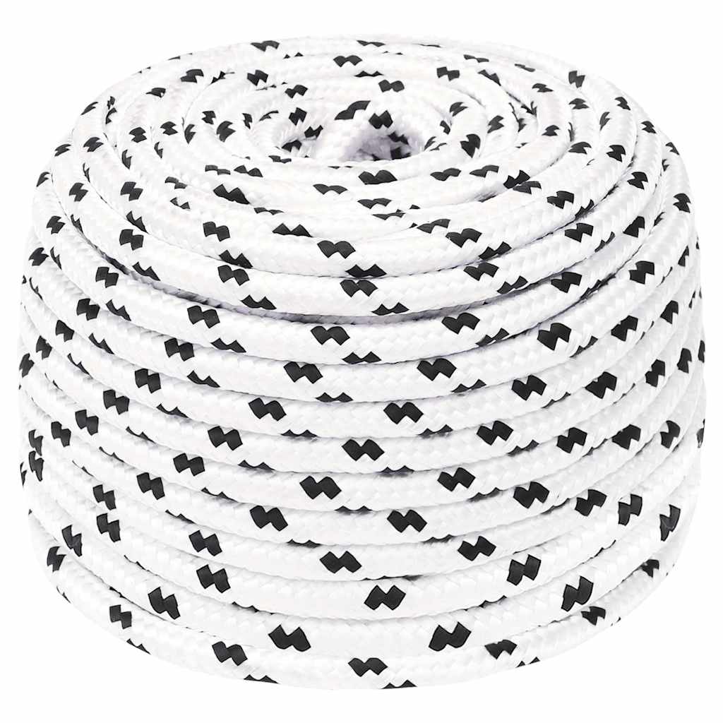 vidaXL Work Rope White 10 mm 100 m Polyester 2