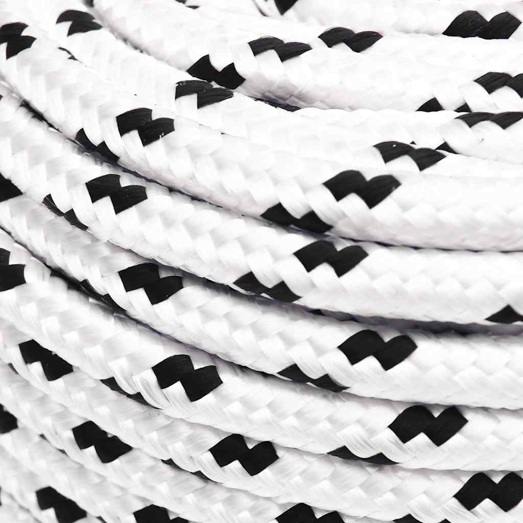 vidaXL Work Rope White 10 mm 100 m Polyester 4