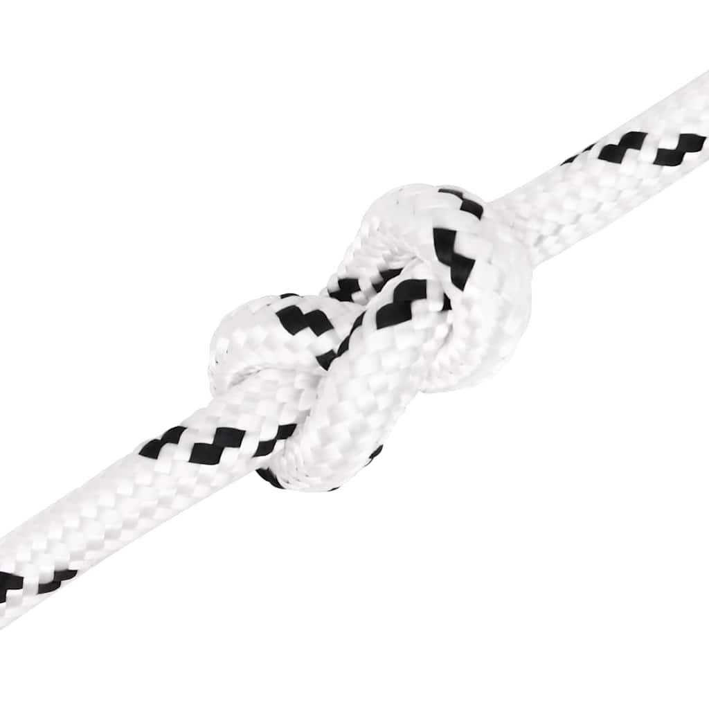 vidaXL Braided Boat Rope White 12 mmx100 m Polyester 4