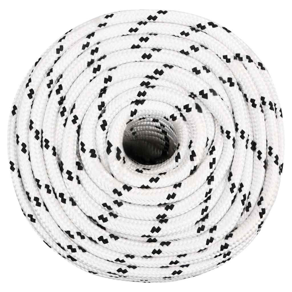 vidaXL Braided Boat Rope White 14 mmx250 m Polyester 2