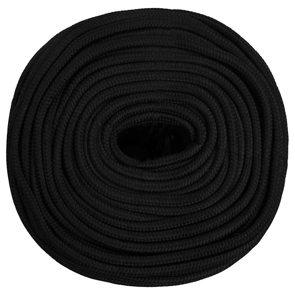 vidaXL Work Rope Black 8 mm 250 m Polyester 3
