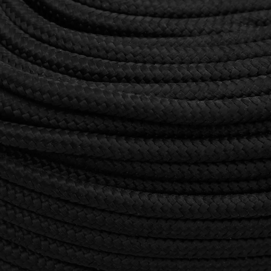 vidaXL Work Rope Black 8 mm 250 m Polyester 4