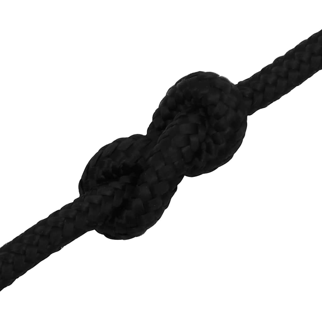 vidaXL Work Rope Black 8 mm 250 m Polyester 5