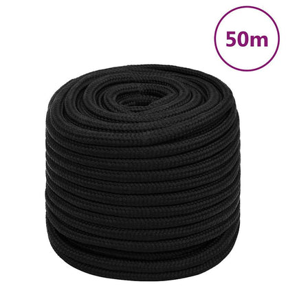 vidaXL Work Rope Black 16 mm 50 m Polyester 1